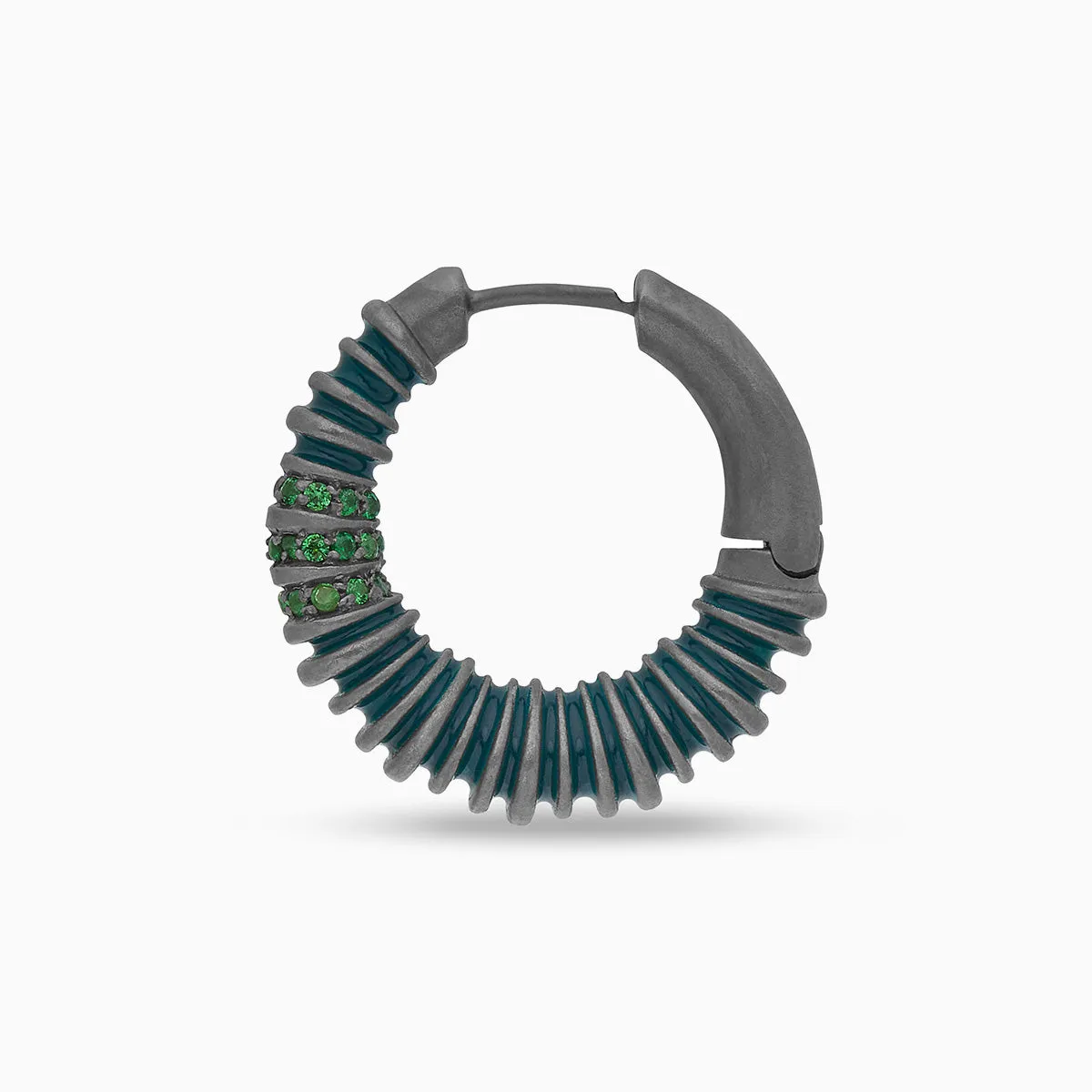 ACIES Hoop Earring with Tsavorite and Green Enamel sold by Marco Dal Maso product image thumbnail 3