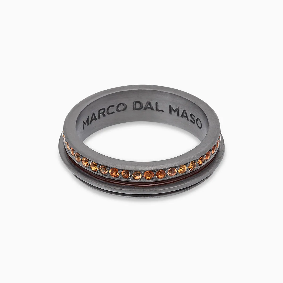 ACIES Slim Band with Yellow Sapphires and Brown Enamel sold by Marco Dal Maso product image thumbnail 3