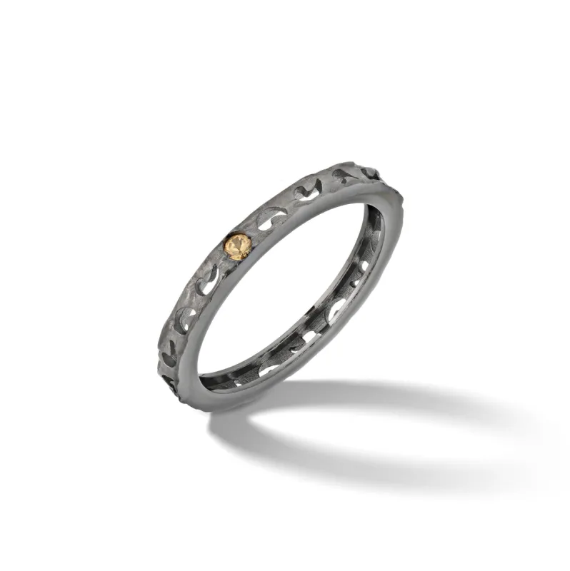 ORION Ring with Single Sapphire with Yellow Sapphire sold by Marco Dal Maso