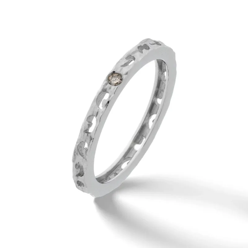 Orion Ring with Single Champagne Diamond with Champagne Diamonds sold by Marco Dal Maso