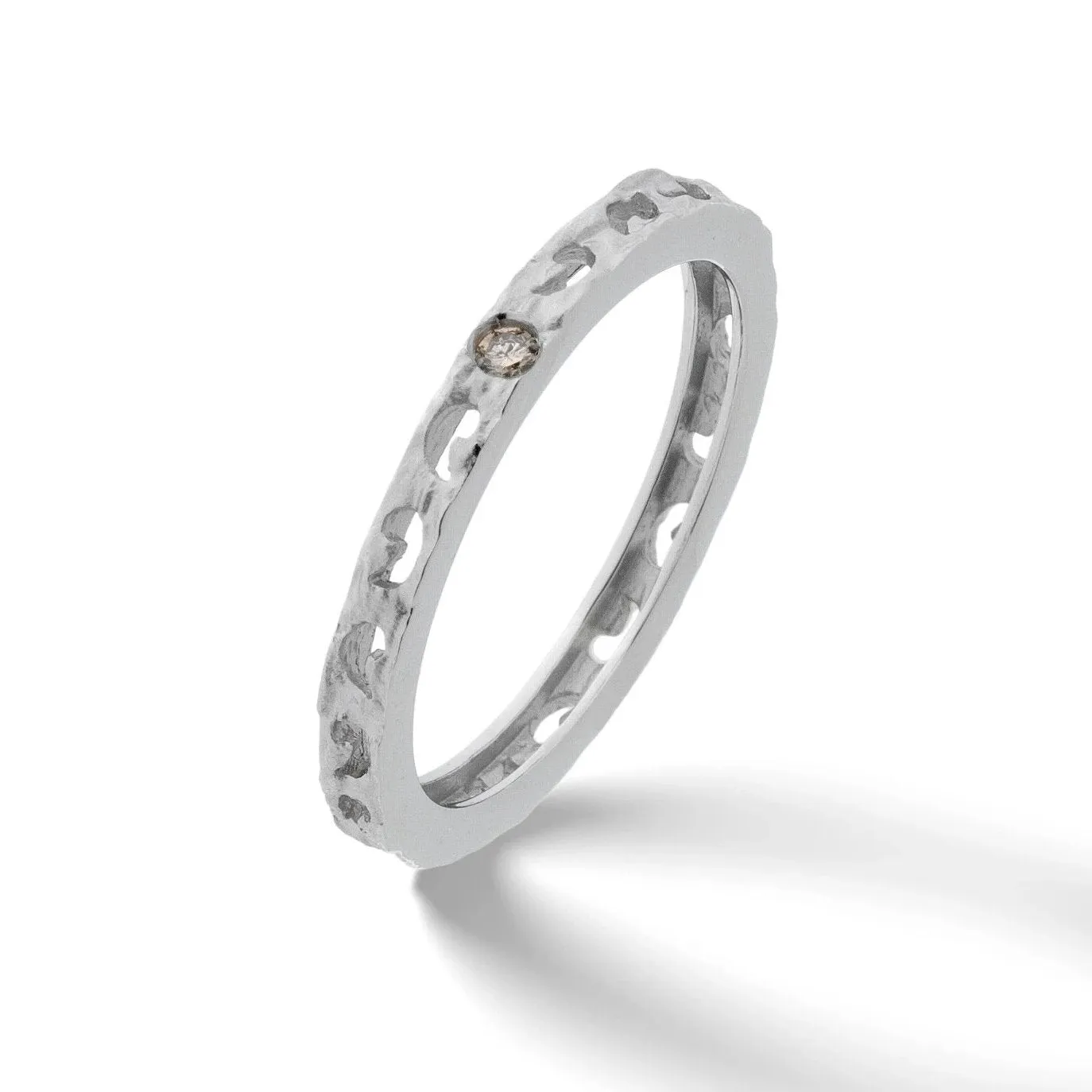 Orion Ring with Single Champagne Diamond with Champagne Diamonds sold by Marco Dal Maso