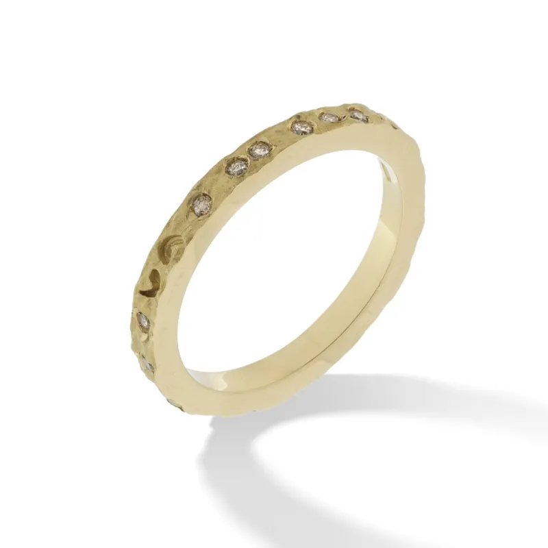 Orion Yellow Gold Ring with Champagne Diamonds sold by Marco Dal Maso