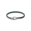 Lash Single Leather Cord Bracelet with Green Leather sold by Marco Dal Maso