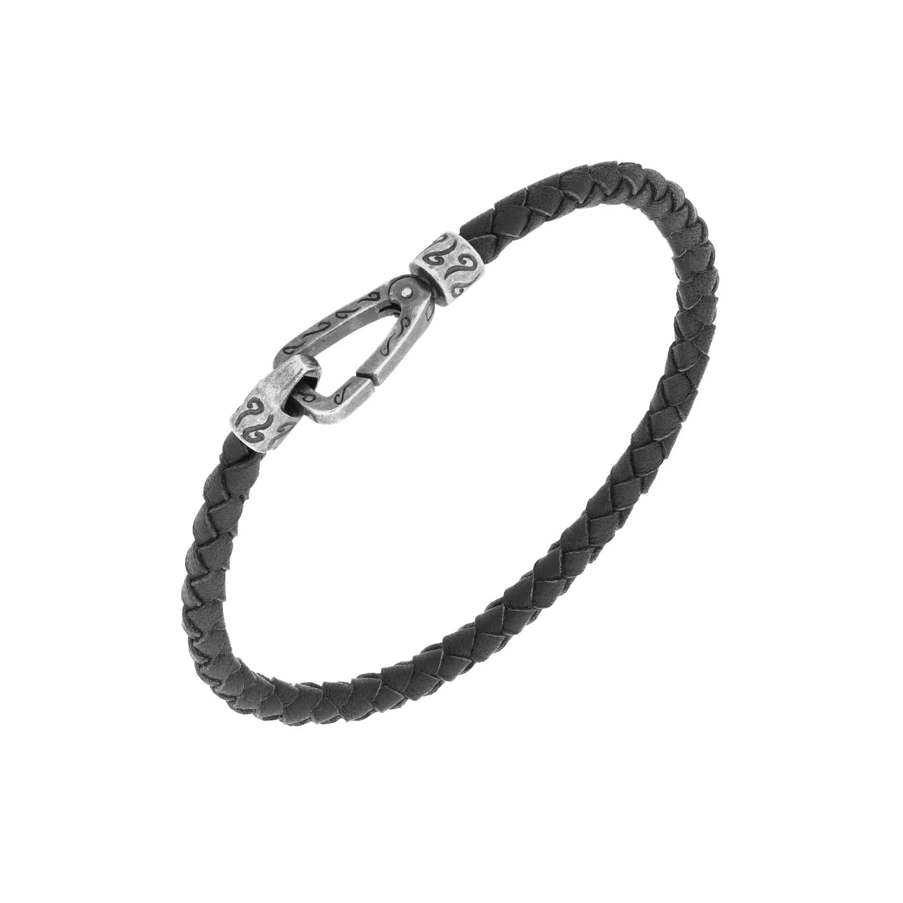 Lash Single Leather Cord Bracelet with Black Leather sold by Marco Dal Maso