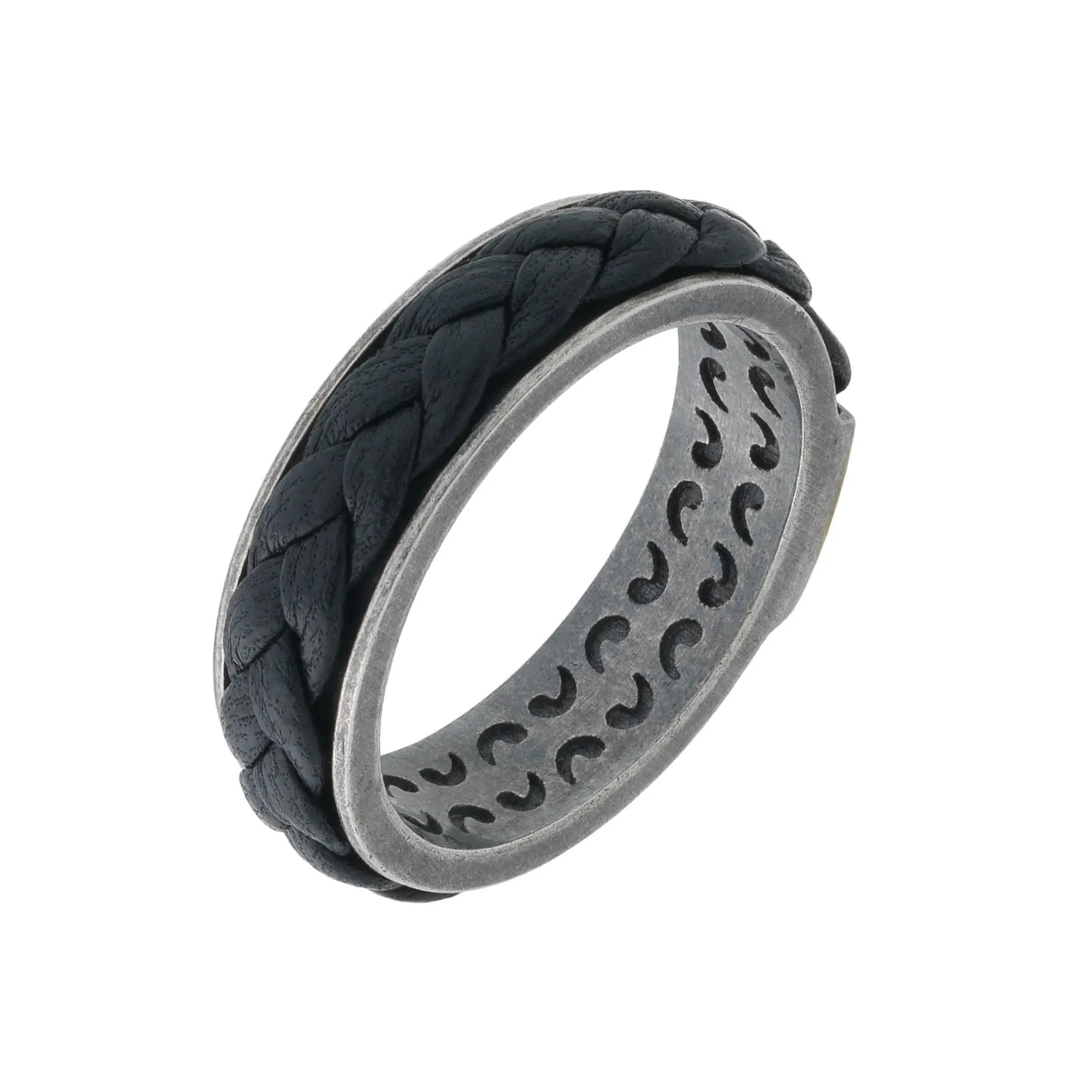 LASH Leather Ring with Black Leather sold by Marco Dal Maso