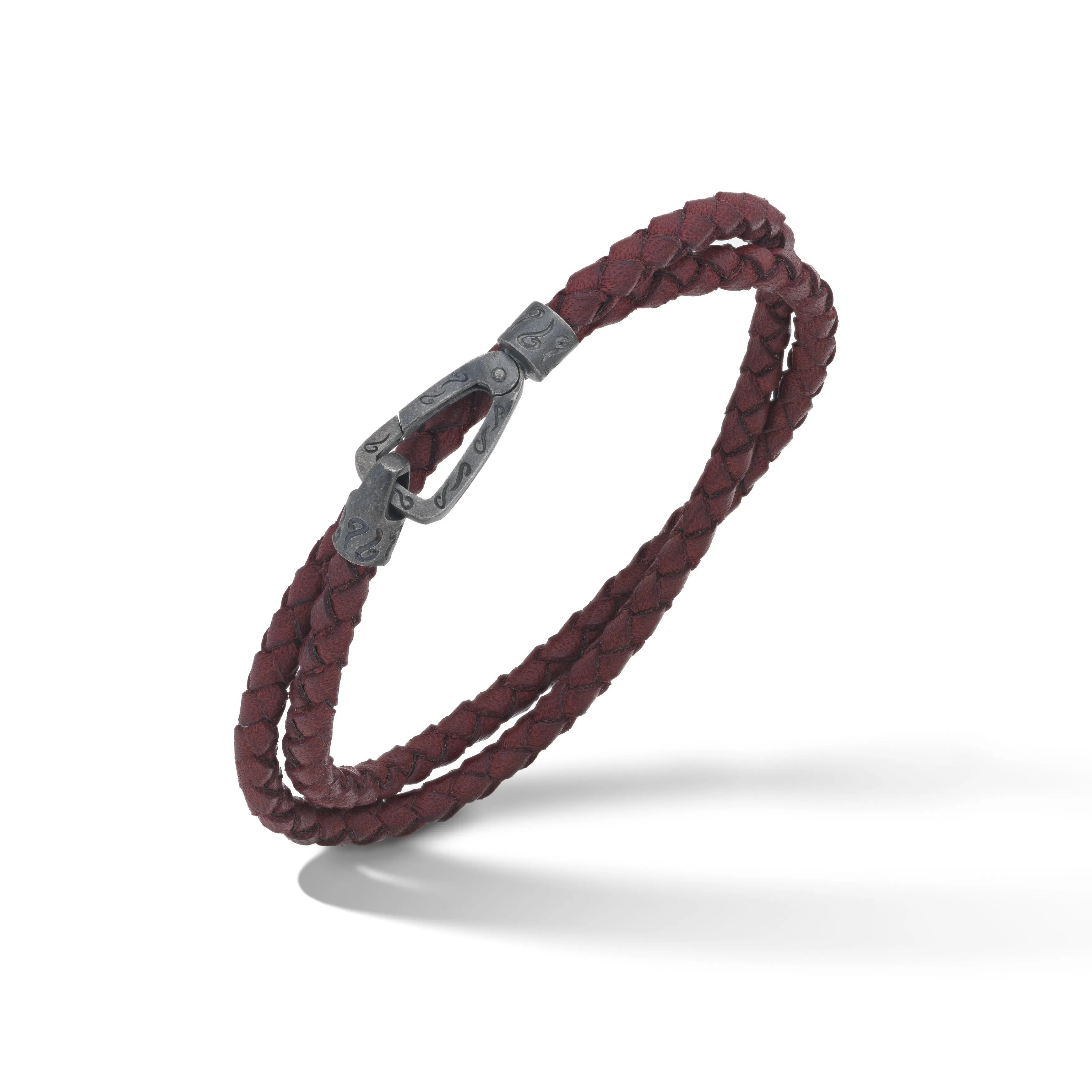Lash Double Leather Cord Bracelet with Red Leather sold by Marco Dal Maso