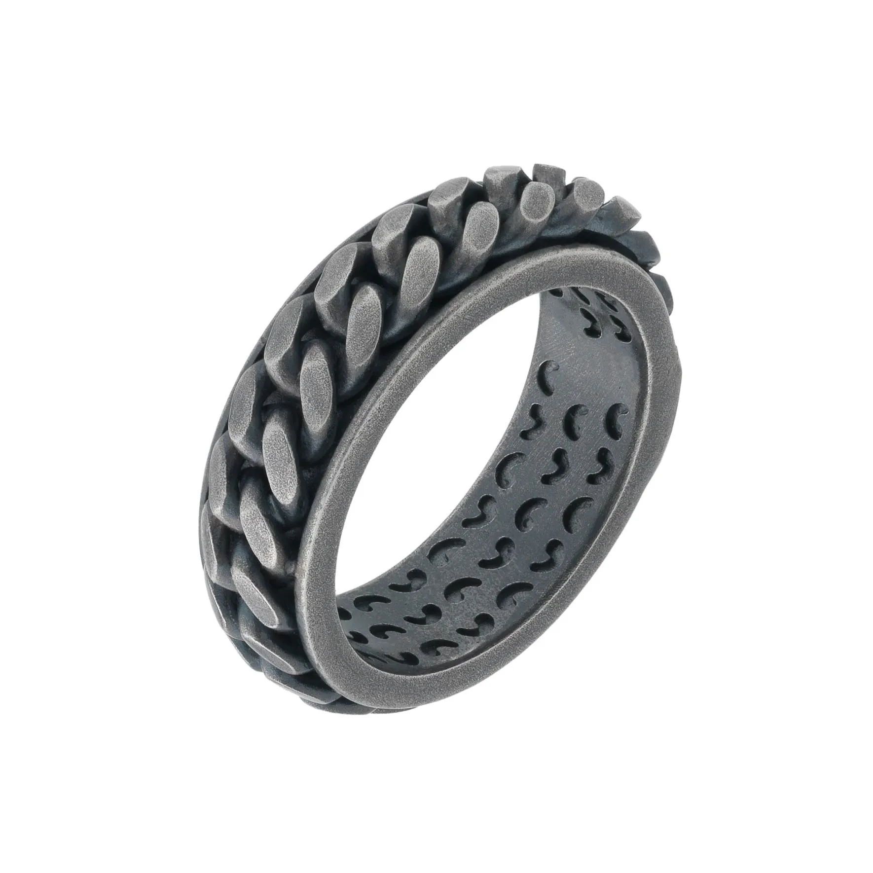 LASH Chain Ring with Oxidized Silver sold by Marco Dal Maso
