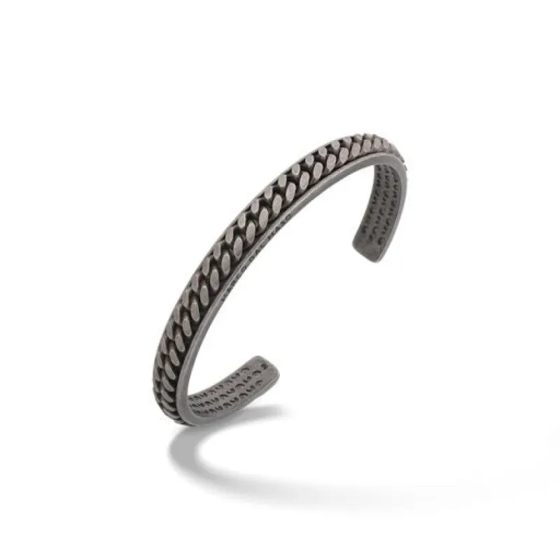 Lash Chain Link Cuff with Oxidized Silver sold by Marco Dal Maso