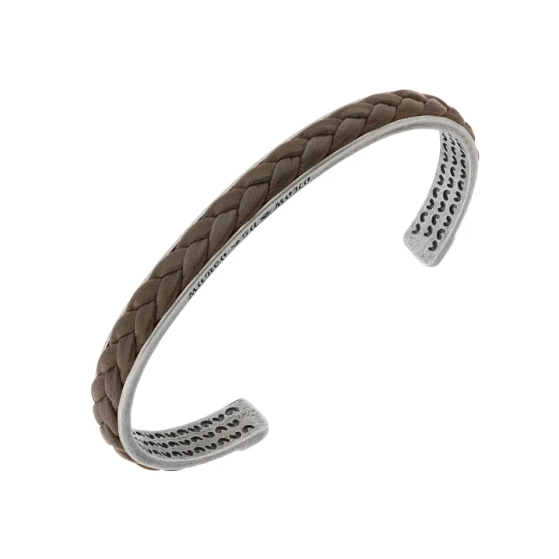 Lash 8mm Leather Cuff with Brown Leather sold by Marco Dal Maso