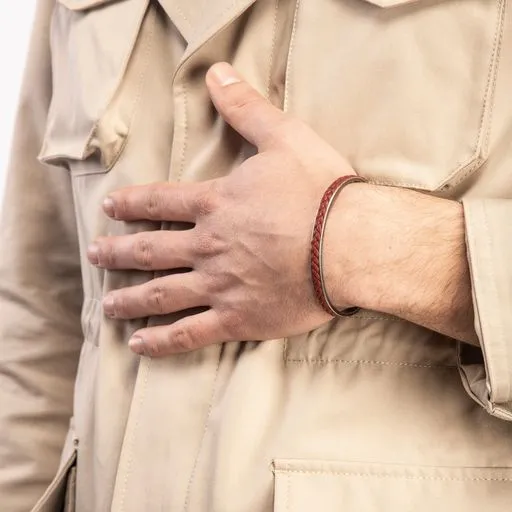 Lash 5mm Leather Cuff with Red Leather sold by Marco Dal Maso product image thumbnail 2