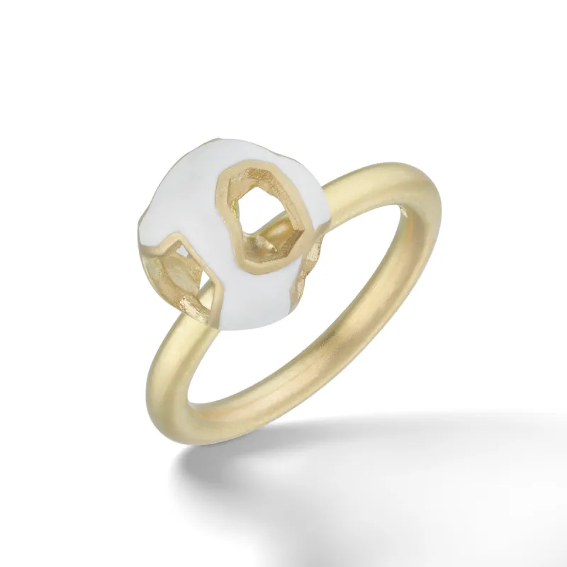 EXPLOSION OF JOY Ring with Enamel with 18kt Yellow Gold sold by Marco Dal Maso