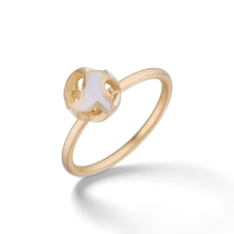 Explosion of Joy Petite Ring with Enamel with 18kt Rose Gold sold by Marco Dal Maso