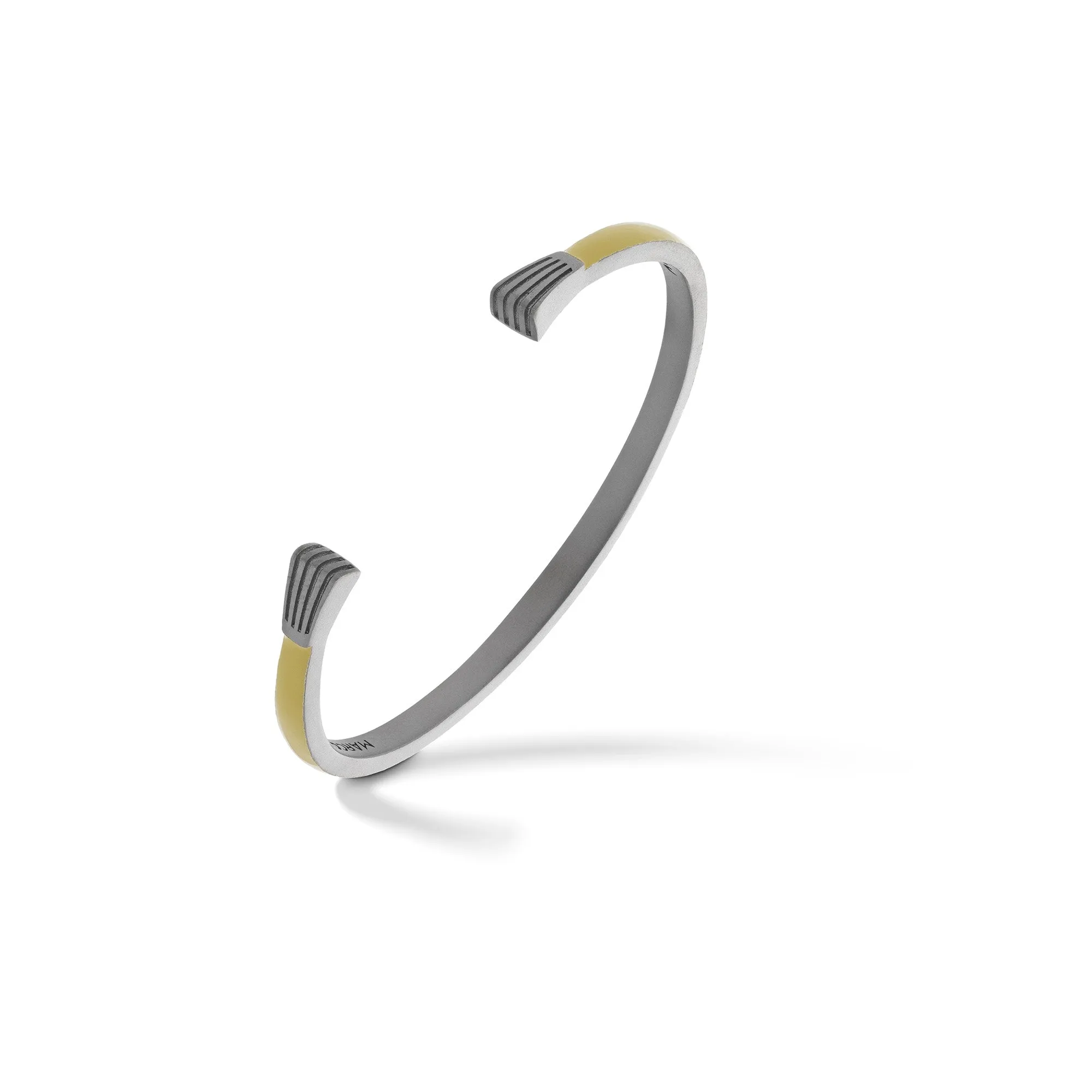 ELAN Matte Black Silver Cuff with Yellow Enamel sold by Marco Dal Maso product image thumbnail 2