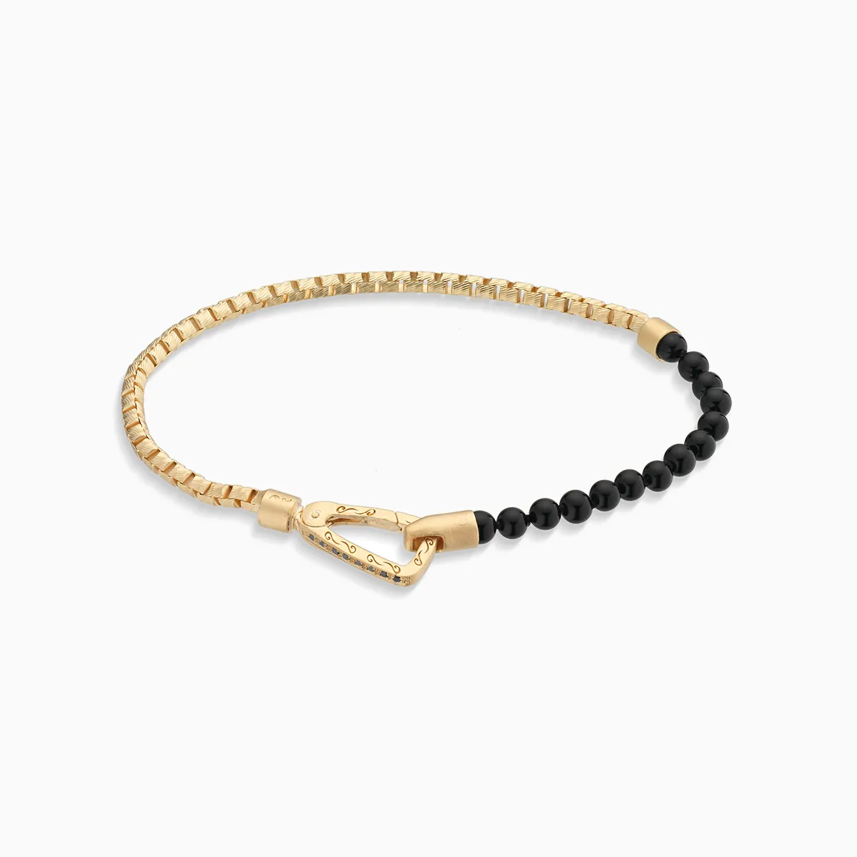 ULYSSES 18K Vermeil Mini Beaded Onyx Single Chain Bracelet sold by Marco Dal Maso product image thumbnail 2