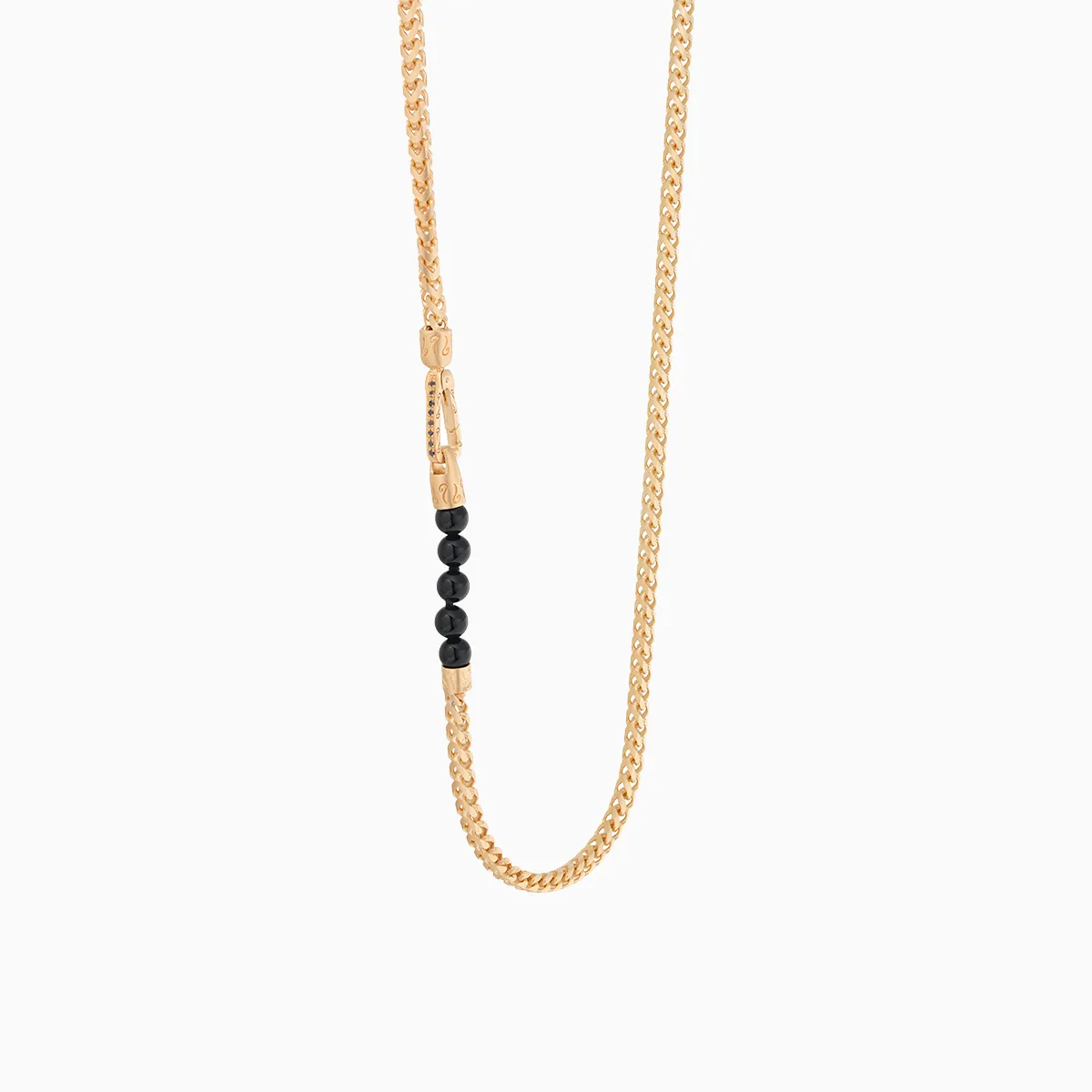 ULYSSES 18K Vermeil Faceted Onyx Beads Chain Necklace sold by Marco Dal Maso product image thumbnail 4