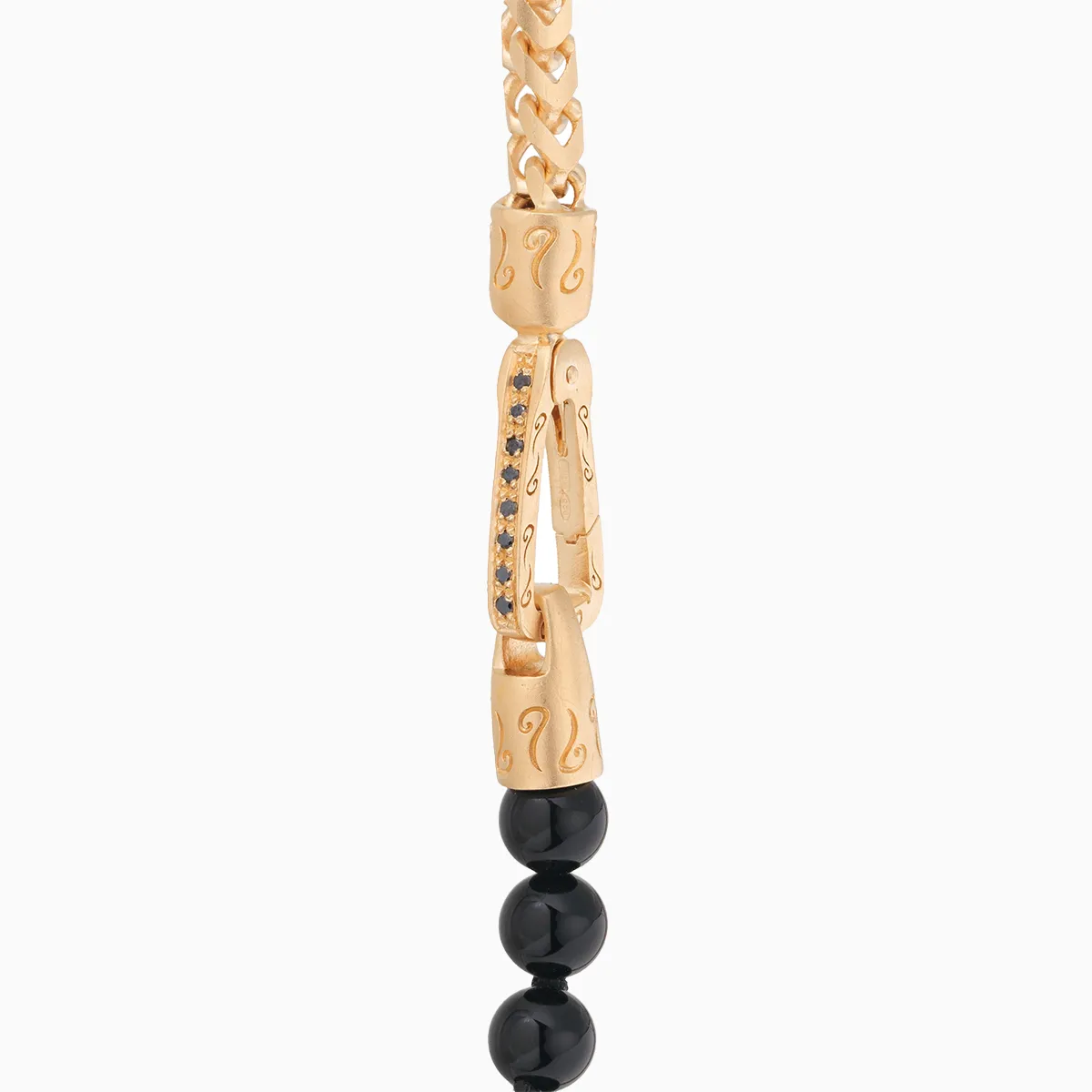 ULYSSES 18K Vermeil Faceted Onyx Beads Chain Necklace sold by Marco Dal Maso product image thumbnail 3