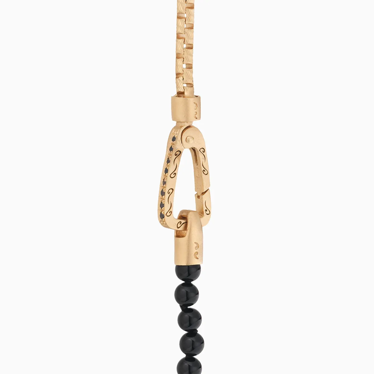 ULYSSES 18K Vermeil Mini Onyx Beads Chain Necklace sold by Marco Dal Maso product image thumbnail 4