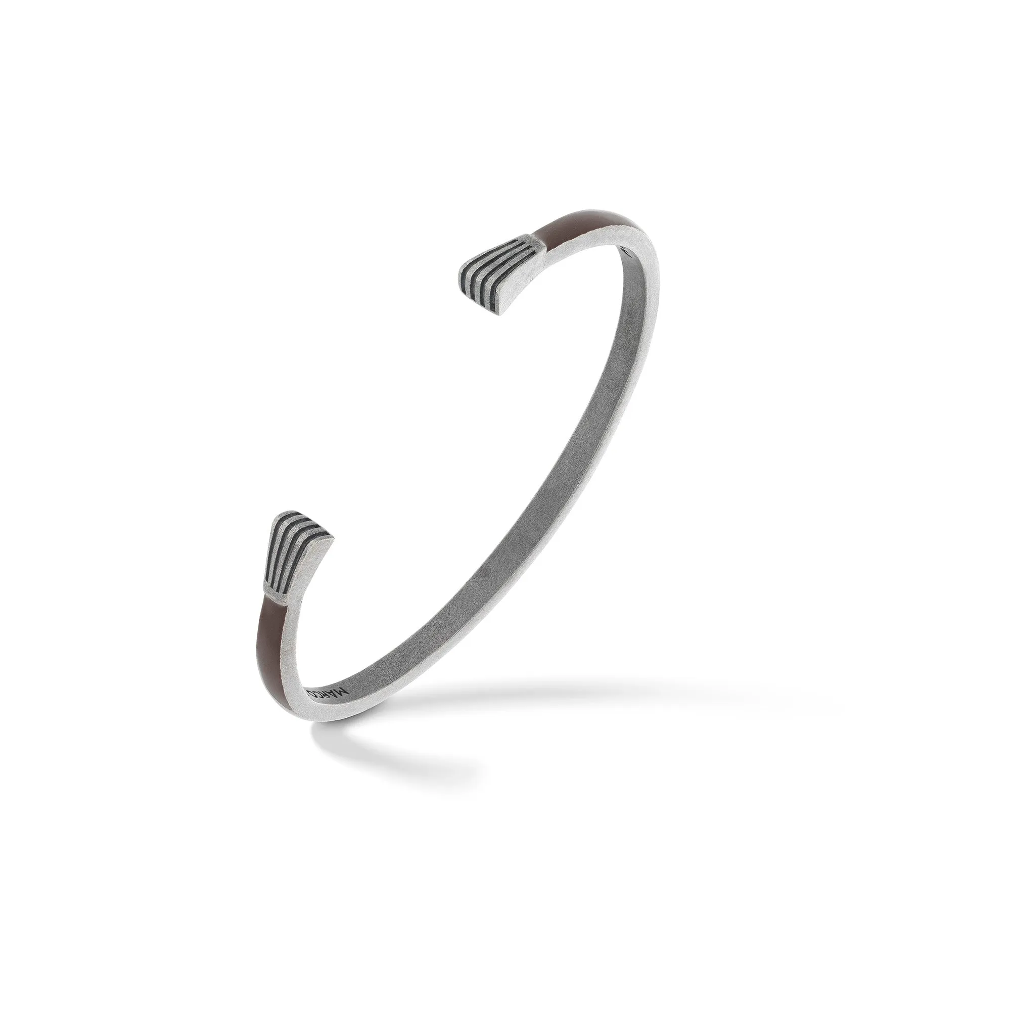 ELAN Oxidized Silver Cuff with Brown Enamel sold by Marco Dal Maso product image thumbnail 3