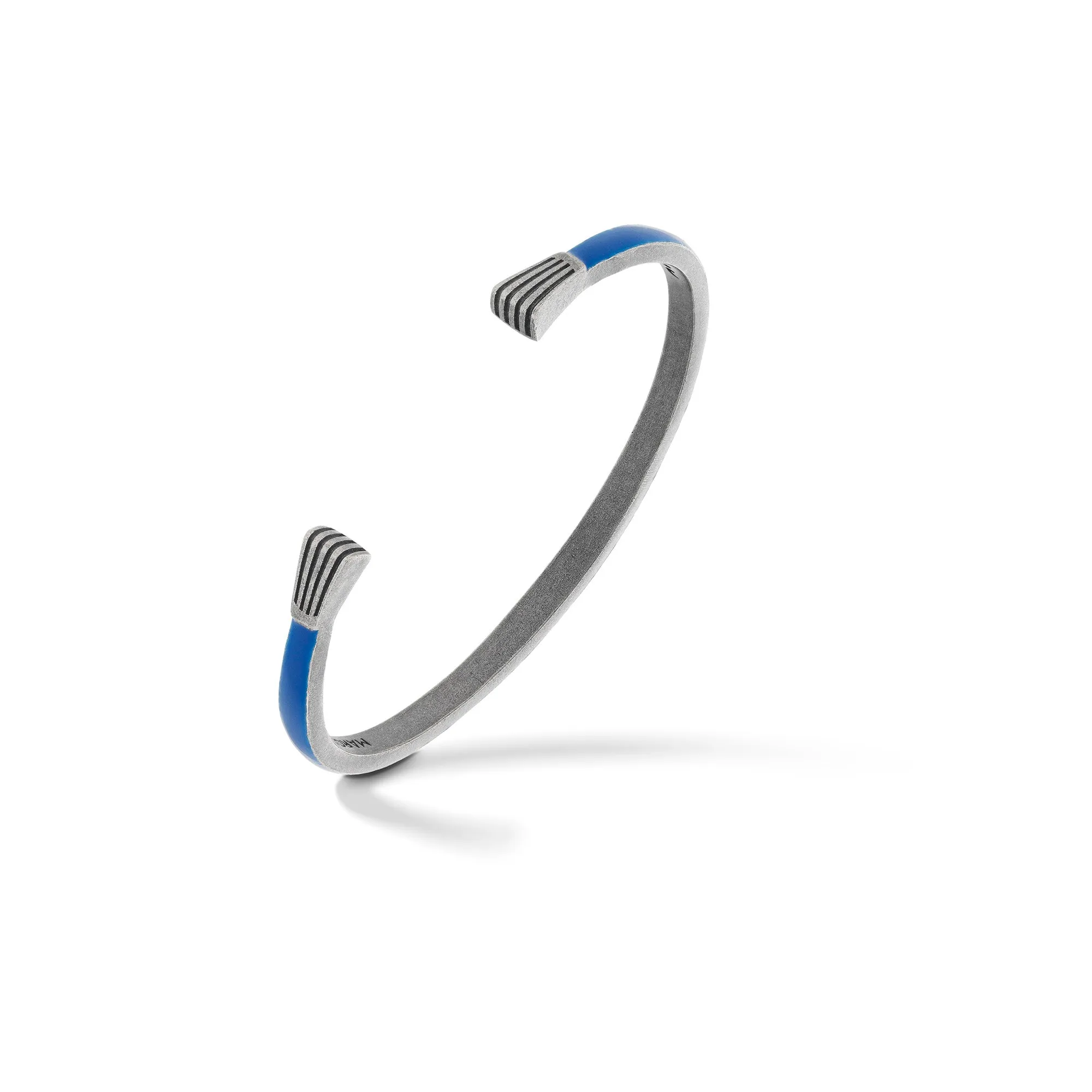 ELAN Oxidized Silver Cuff with Blue Enamel sold by Marco Dal Maso product image thumbnail 3