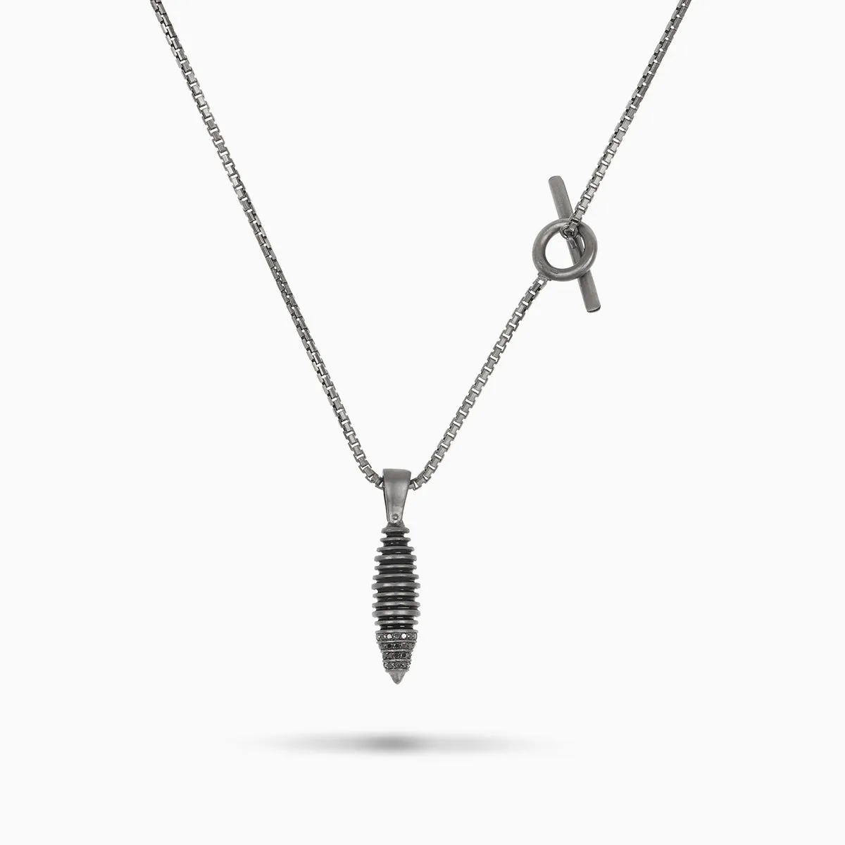 ACIES Triple Black Cocoon Pendant with Black Diamonds and Black Enamel sold by Marco Dal Maso