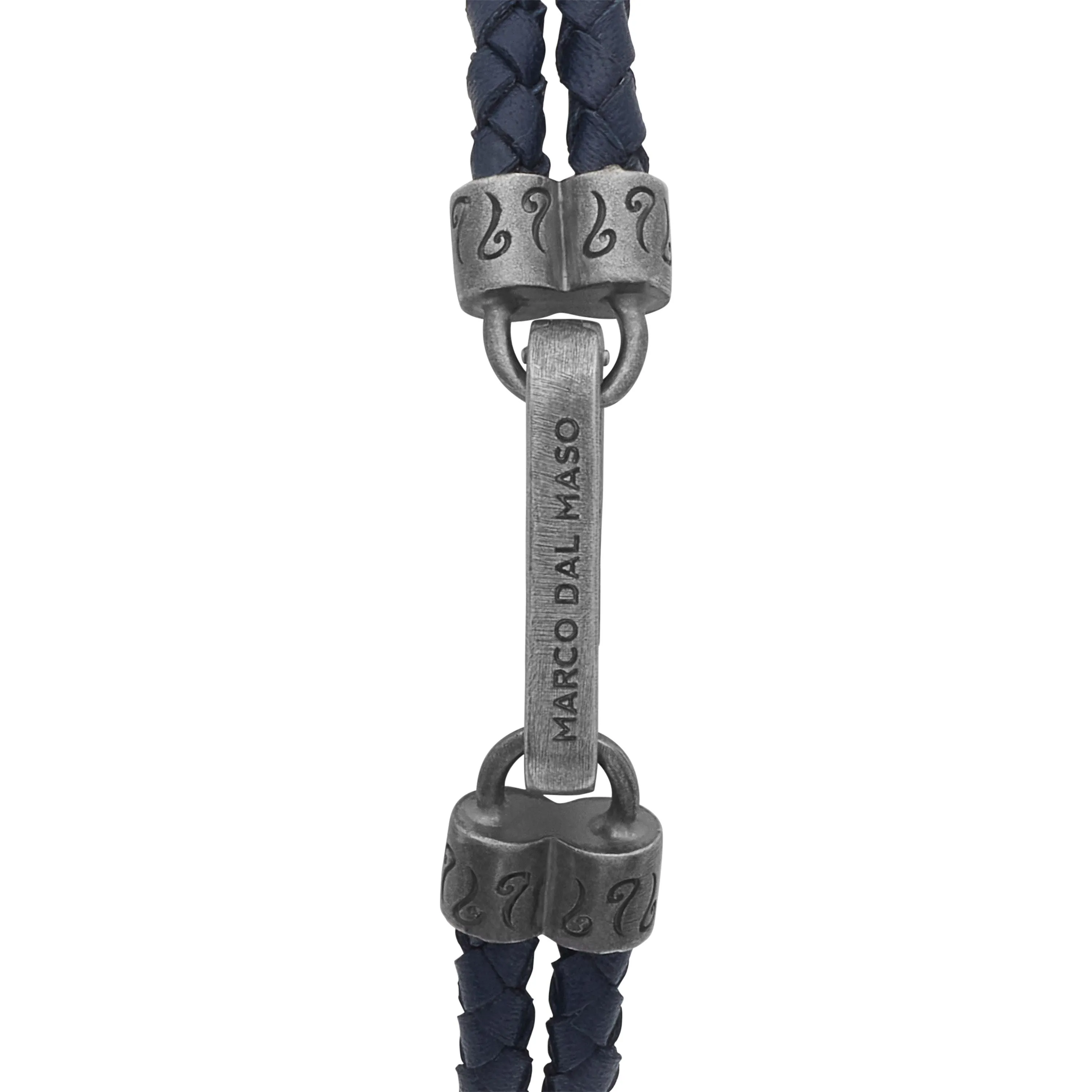 LASH Reef Knot Chain Oxidized Bracelet with blue leather sold by Marco Dal Maso product image thumbnail 5