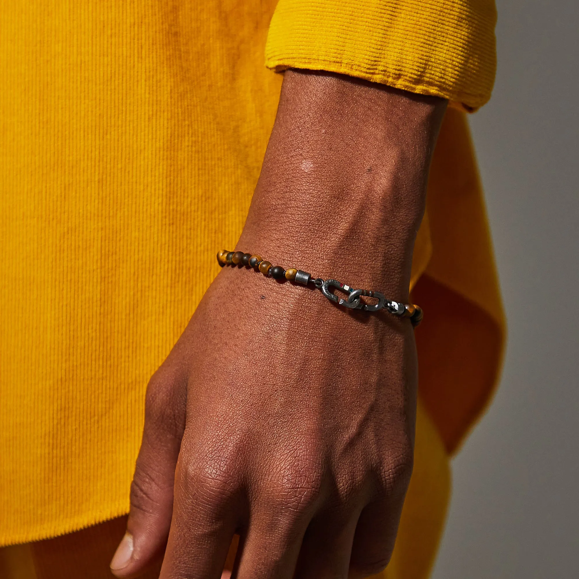 THE LINK Mini Tiger Eye Beaded Eternity Bracelet sold by Marco Dal Maso product image thumbnail 2