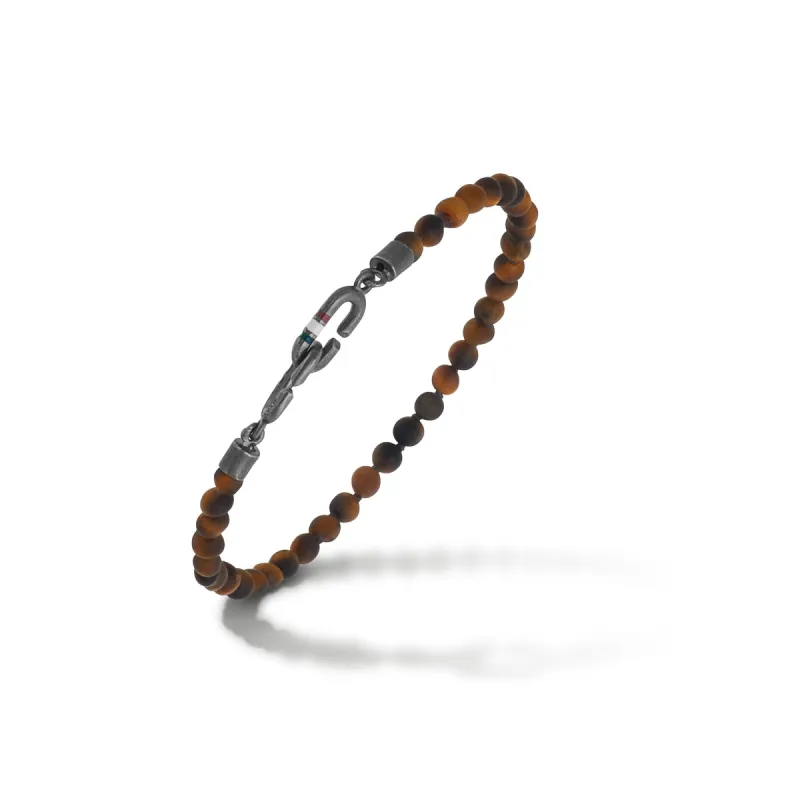 THE LINK Mini Tiger Eye Beaded Eternity Bracelet sold by Marco Dal Maso