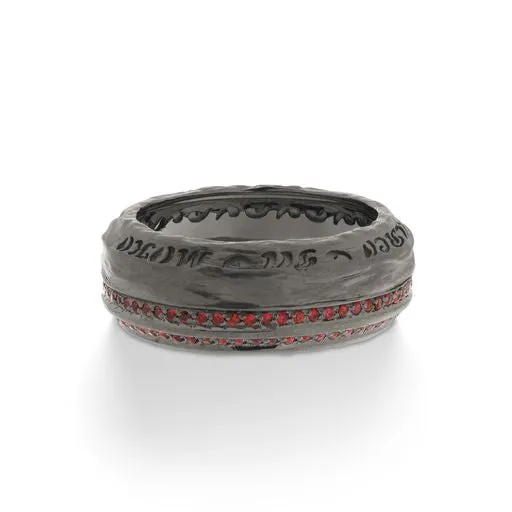 THE OTHER HALF 18KT Black Gold Ring with Red Sapphires sold by Marco Dal Maso product image thumbnail 2