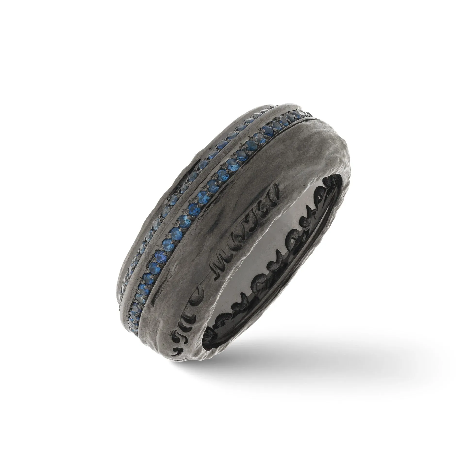 THE OTHER HALF 18KT Black Gold Ring with Blue Sapphires sold by Marco Dal Maso