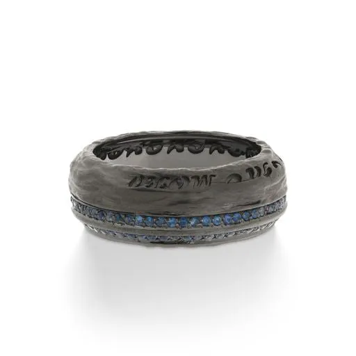 THE OTHER HALF 18KT Black Gold Ring with Blue Sapphires sold by Marco Dal Maso product image thumbnail 2