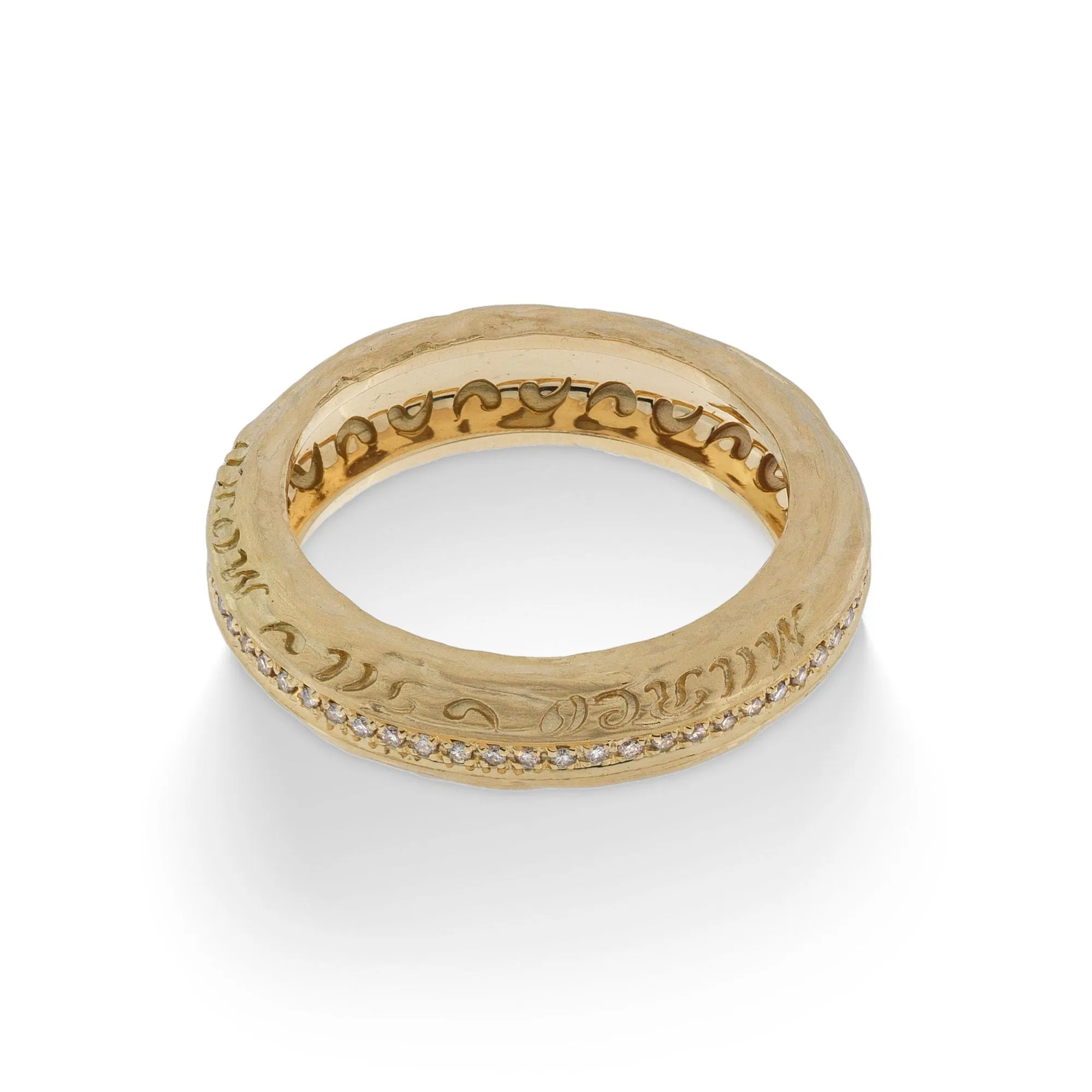 THE OTHER HALF Narrow Ring with Champagne Diamonds with 18kt Yellow Gold sold by Marco Dal Maso product image thumbnail 2