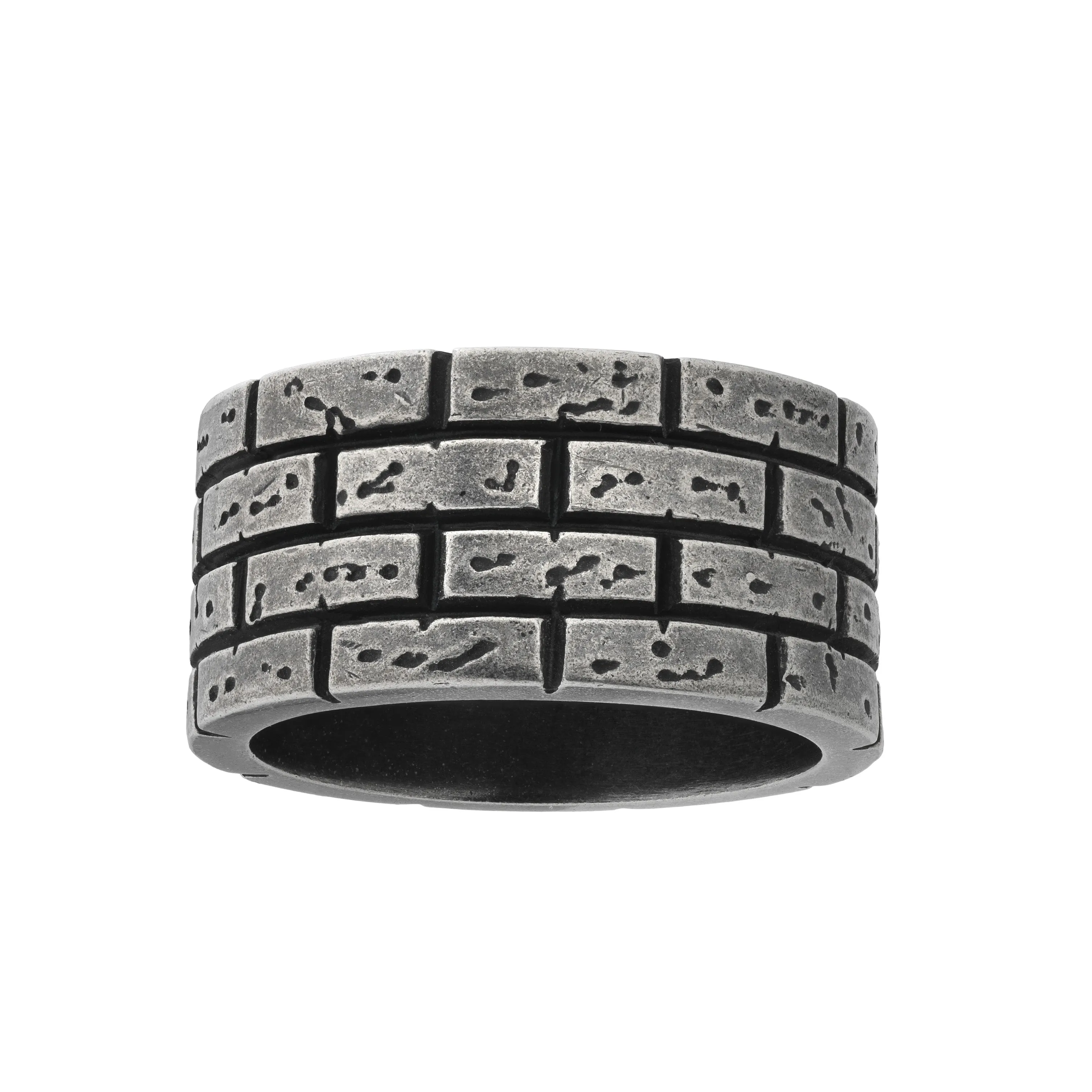 MURALES Oxidized Silver Wide Ring with Black Enamel sold by Marco Dal Maso product image thumbnail 3