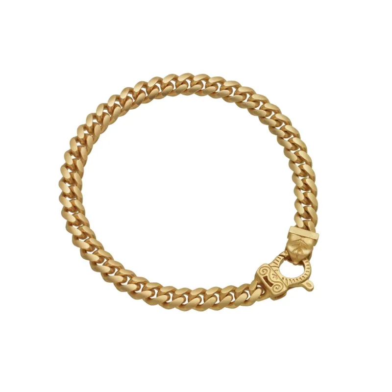 FLAMING TONGUE Cuban Link Bracelet with 18kt Yellow Gold Vermeil sold by Marco Dal Maso