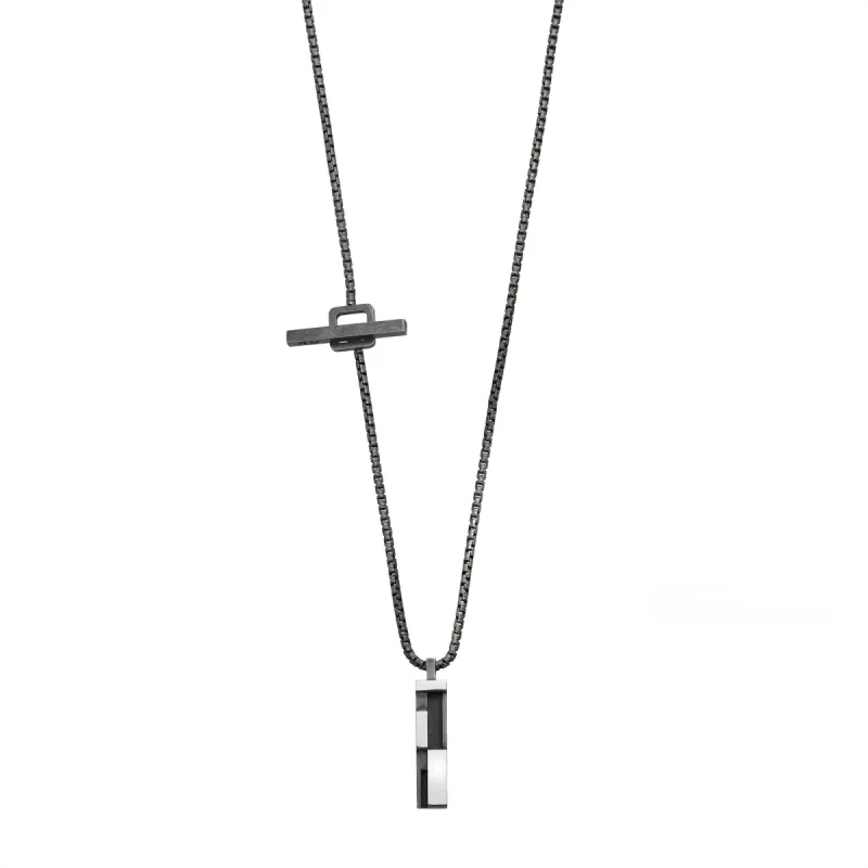 De Stijl Oxidized and Polished Silver Pendant with No Enamel sold by Marco Dal Maso