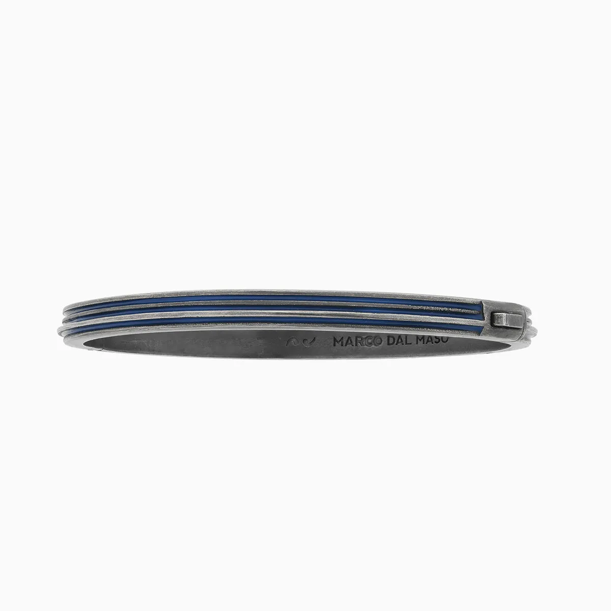 ACIES Slim Oxidized Silver Cuff with Blue Enamel sold by Marco Dal Maso product image thumbnail 3