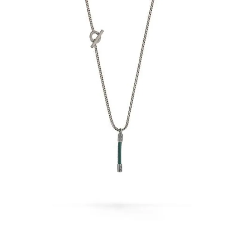 LASH Green Leather Short Pendant sold by Marco Dal Maso