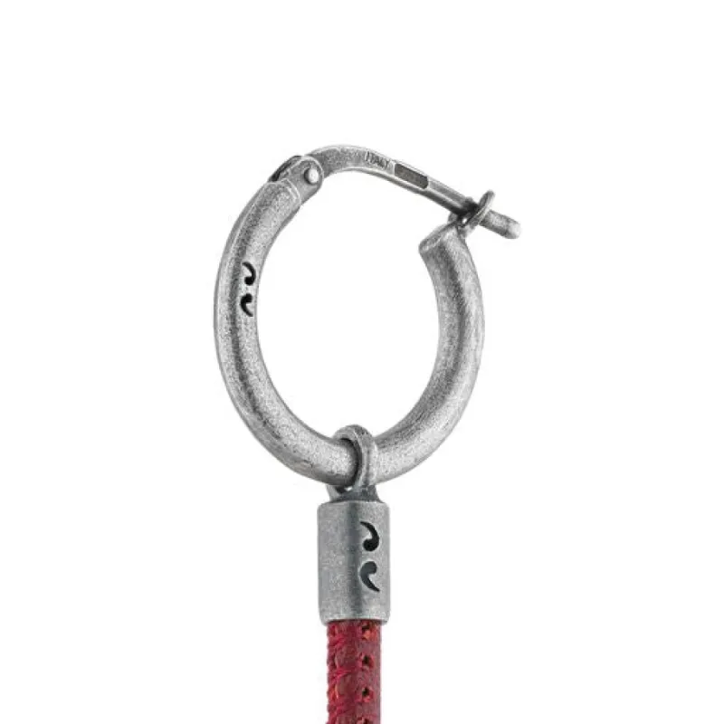 Red Leather Pendant Earring sold by Marco Dal Maso