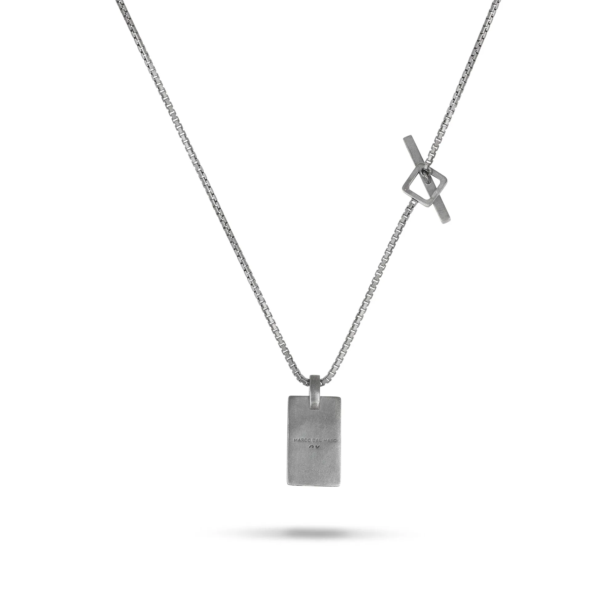 ELAN Oxidized Silver Tag with Yellow Enamel sold by Marco Dal Maso