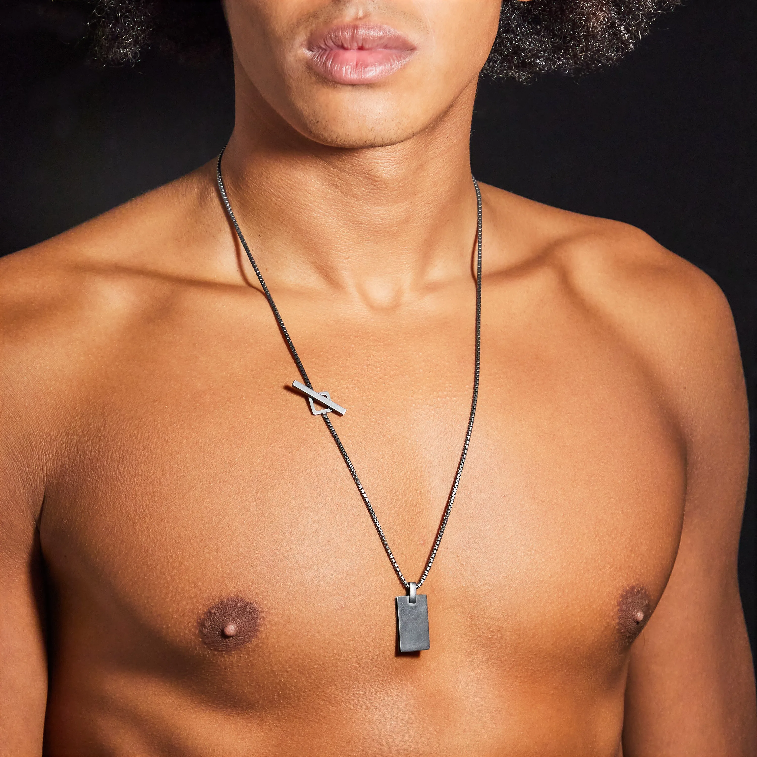 ELAN Oxidized Silver Tag with Black Enamel sold by Marco Dal Maso product image thumbnail 2