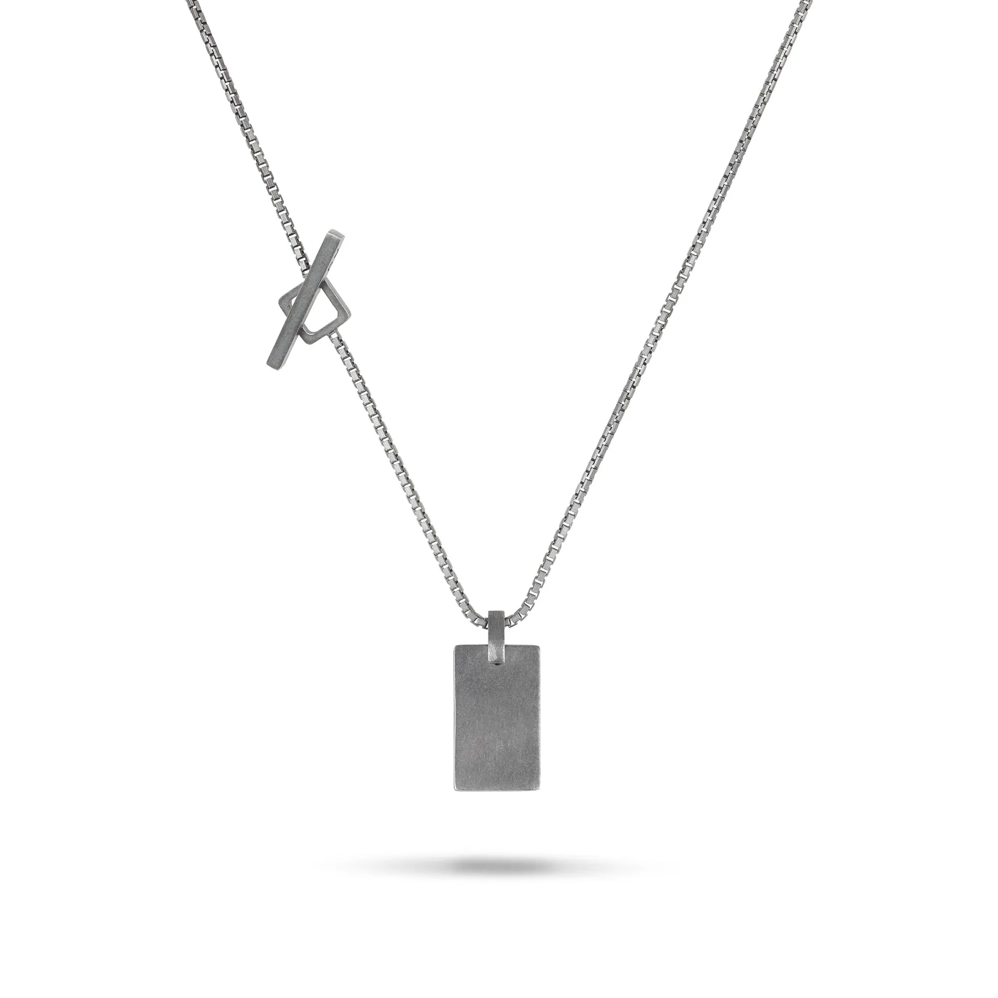 ELAN Oxidized Silver Tag with Black Enamel sold by Marco Dal Maso product image thumbnail 5