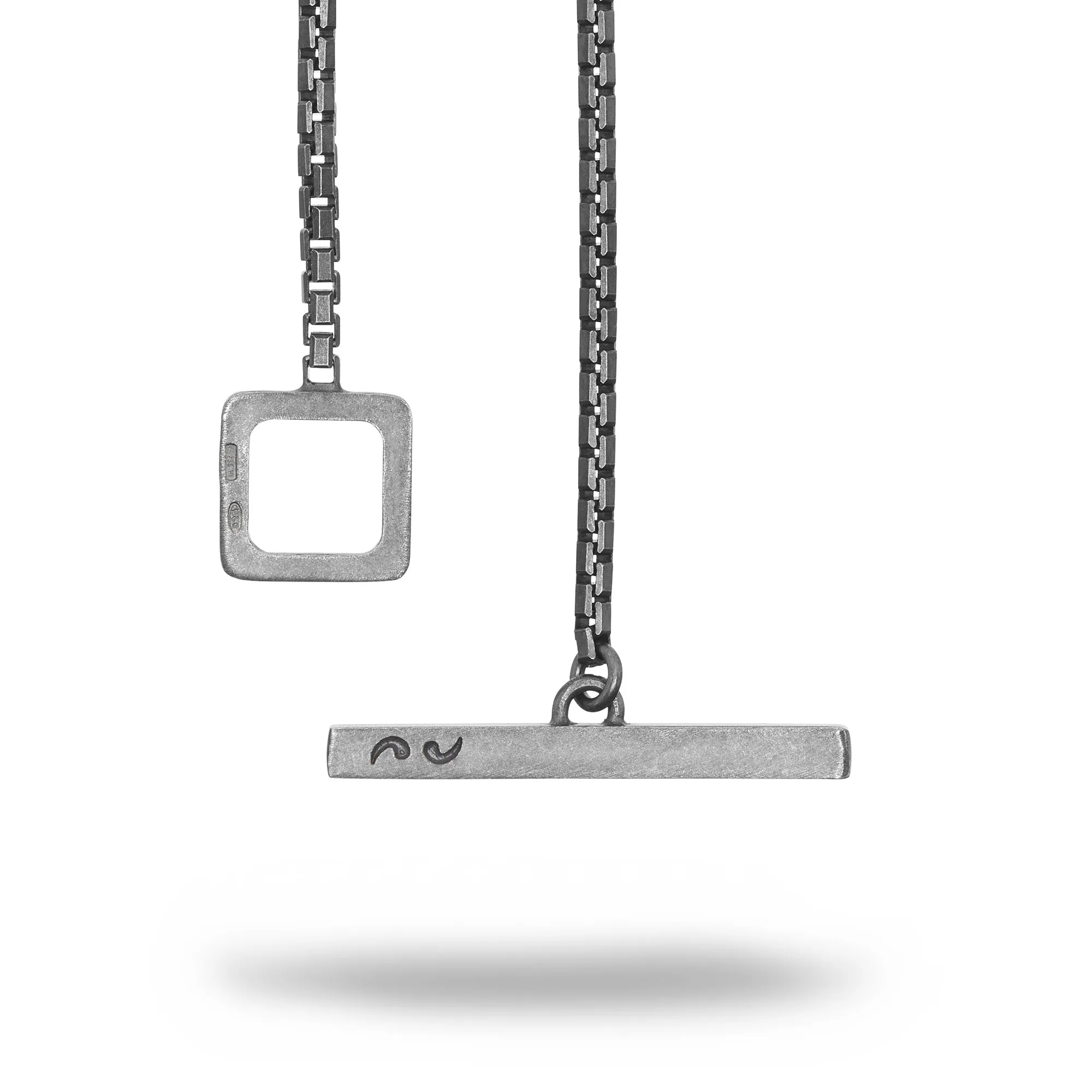 ELAN Oxidized Silver Tag with Black Enamel sold by Marco Dal Maso product image thumbnail 4