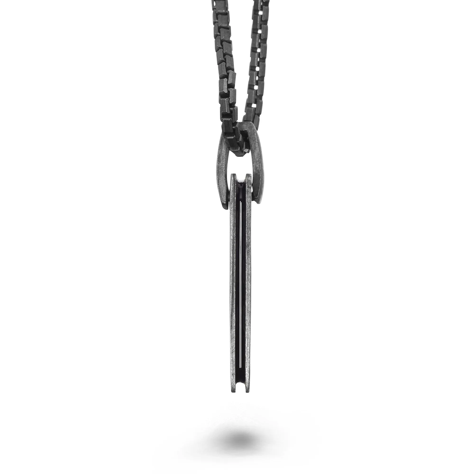 ELAN Oxidized Silver Tag with Black Enamel sold by Marco Dal Maso product image thumbnail 3