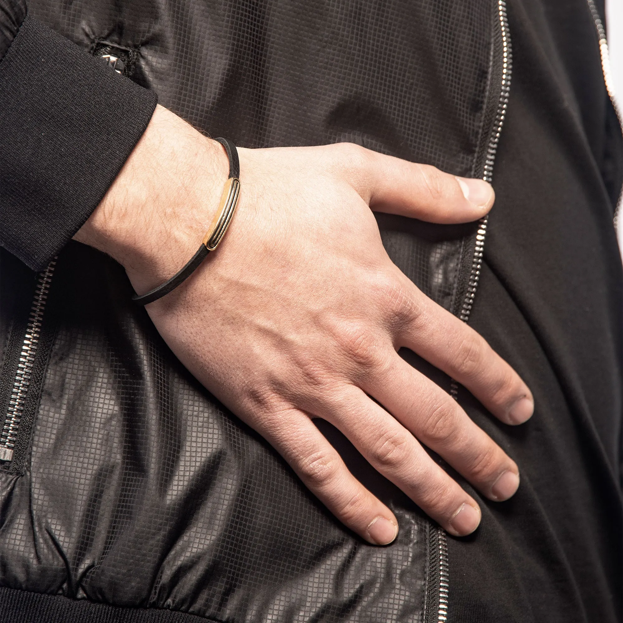 ACIES Ipnotic ID Leather Bracelet sold by Marco Dal Maso product image thumbnail 4