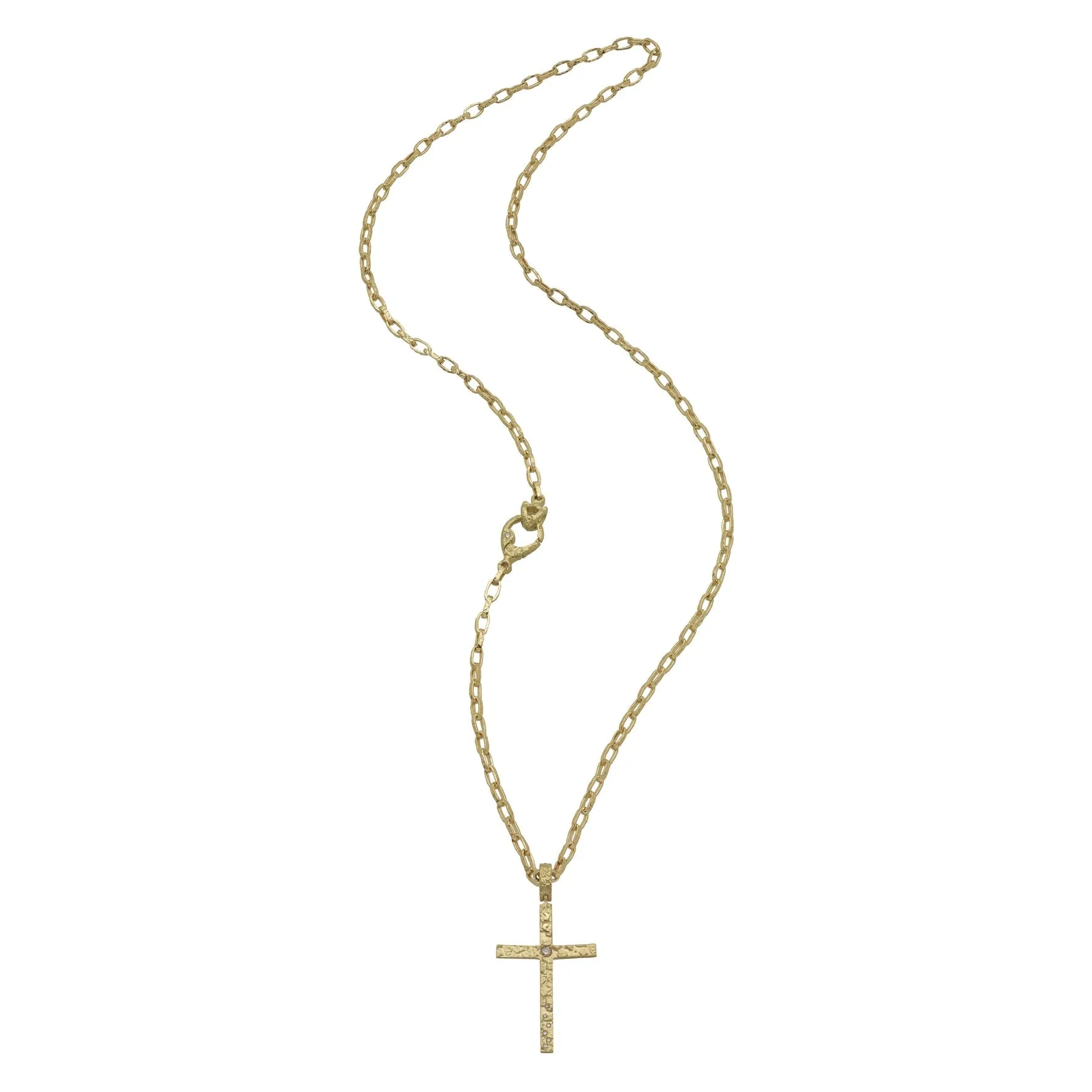 The Cross 18kt Yellow Gold Pendant with Diamond Centre sold by Marco Dal Maso