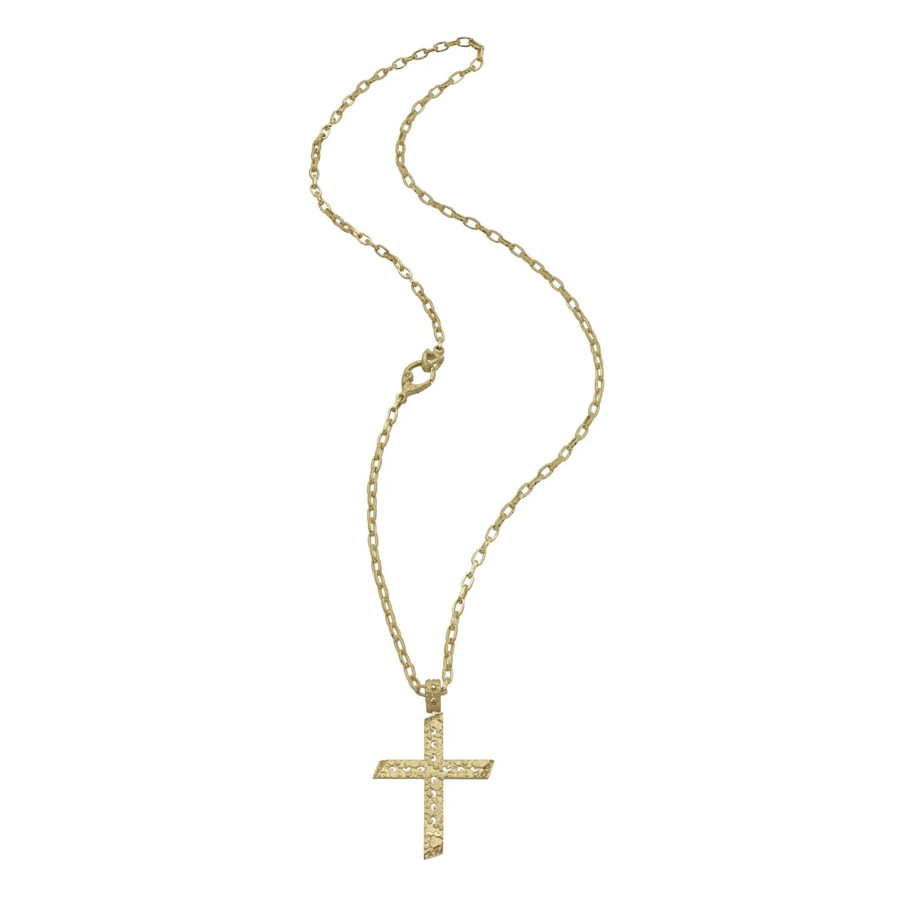 The Cross 18kt Textured Gold Pendant sold by Marco Dal Maso product image thumbnail 2