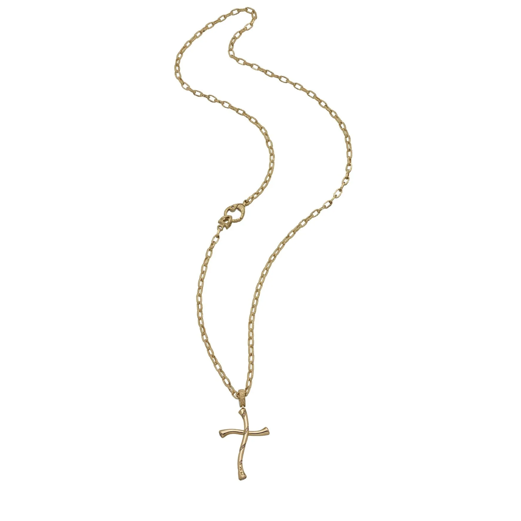 The Cross 18kt Gold Twisted Pendant sold by Marco Dal Maso product image thumbnail 2
