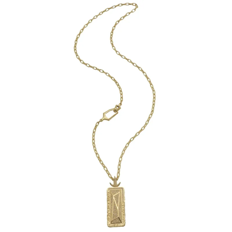 Warrior Geometric Pendant with Champagne Diamonds sold by Marco Dal Maso