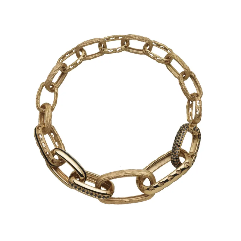 18kt Gold Warrior Bold Link Bracelet sold by Marco Dal Maso