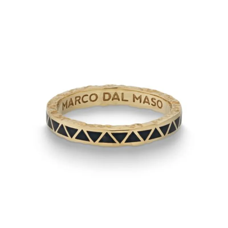 MANAWA Black Enamel Thin Band Ring sold by Marco Dal Maso