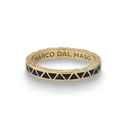 MANAWA Black Enamel Thin Band Ring sold by Marco Dal Maso